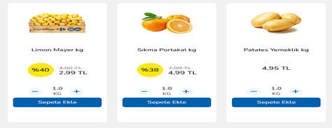 CarrefourSA'un Taze Meyve ve Sebzeleri