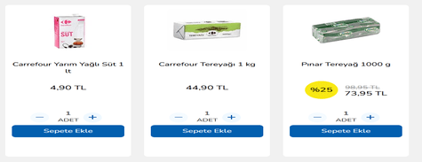 CarrefourSA Süt Ürünleri