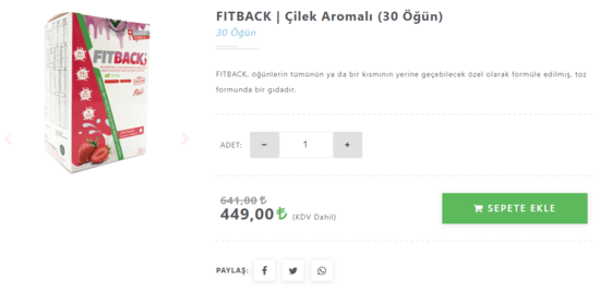 Ürünü FitBack