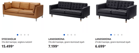 IKEA Emsalsiz Oturma Odası Ürünleri