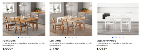 Yemek Odaları İçin IKEA Ürünleri